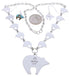 Multicolor Bear Native American Mesa Design Link Necklace Set PX37976