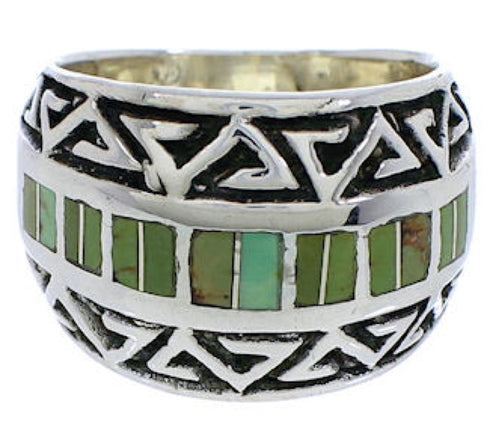 Southwest Jewelry Silver Turquoise Ring Size 8-3/4 WX35882