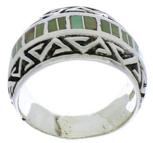 Southwest Jewelry Silver Turquoise Ring Size 8-3/4 WX35882
