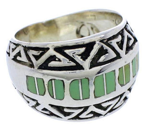Sterling Silver Southwest Turquoise Ring Size 7-1/4 WX35889