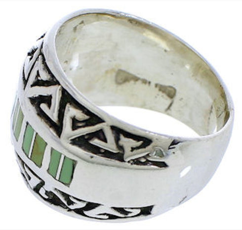 Sterling Silver Turquoise Southwestern Ring Size 6 WX35896