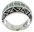 Sterling Silver Turquoise Southwestern Ring Size 6 WX35896