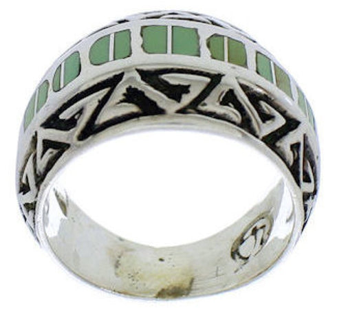 Sterling Silver Southwest Turquoise Ring Size 7-1/4 WX35889