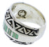 Southwestern Sterling Silver Turquoise Ring Size 5-1/4 WX35899