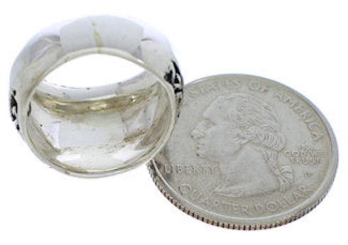 Genuine Sterling Silver Turquoise Ring Size 8-1/2 WX35905