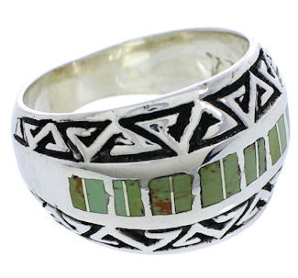 Authentic Sterling Silver Jewelry Turquoise Ring Size 7-1/4 WX35930