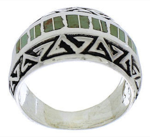 Authentic Sterling Silver Jewelry Turquoise Ring Size 7-1/4 WX35930
