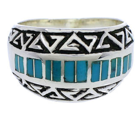 Turquoise Authentic Sterling Silver Southwest Ring Size 5 WX36034