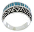 Sterling Silver Southwestern Turqouise Jewelry Ring Size 7-1/2 WX36090
