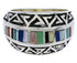 Genuine Sterling Silver Multicolor Southwest Ring Size 6 WX36098