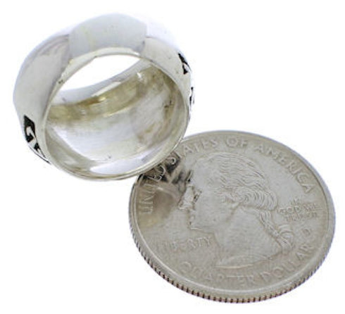 Multicolor Southwest Genuine Sterling Silver Ring Size 5 WX36176