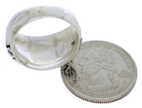 Southwest Multicolor Authentic Sterling Silver Ring Size 7-1/4 WX36205