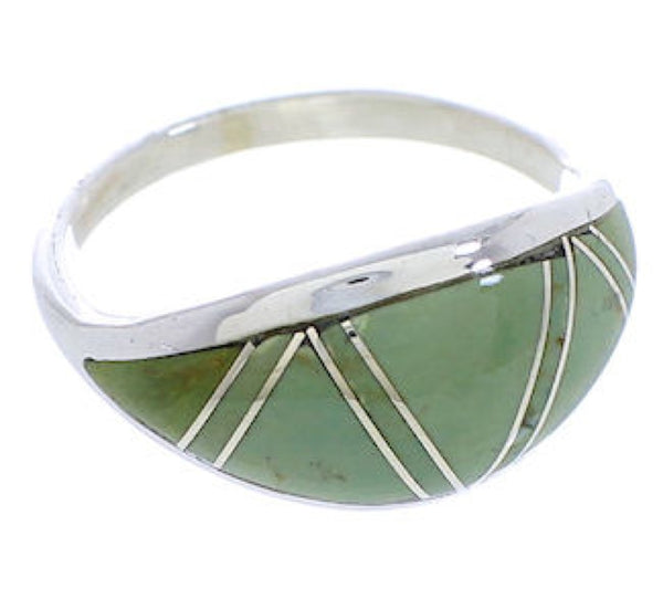 Southwest Turquoise Genuine Sterling Silver Ring Size 5-1/2 ZX36266