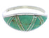 Sterling Silver Jewelry Turquoise Inlay Ring Size 8-3/4 ZX36314