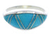 Turquoise Inlay Jewelry Silver Southwest Ring Size 8-1/2 ZX36331