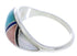 Southwestern Multicolor Inlay Silver Ring Size 7-1/2 ZX36364