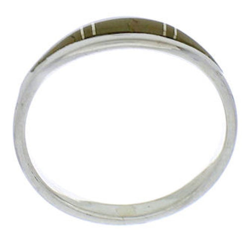 Turquoise Southwestern Genuine Sterling Silver Ring Size 5-1/4 ZX36631