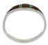 Sterling Silver Tiger Eye Multicolor Inlay Ring Size 6-3/4 ZX36677