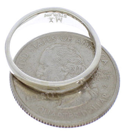 Southwest Genuine Sterling Silver Multicolor Ring Size 6-1/4 ZX36676