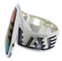 Southwestern Multicolor Silver Ring Size 6-1/2 EX40909