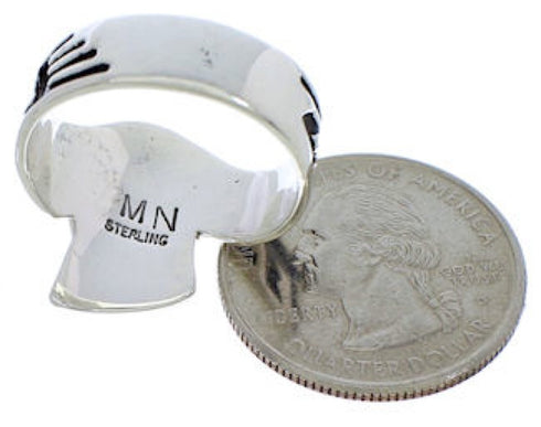 Southwest Multicolor Sterling Silver Ring Size 7-1/2 EX40943