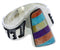 Multicolor Inlay Southwest Silver Ring Size 6-1/2 EX40952
