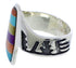 Multicolor Inlay Southwest Silver Ring Size 6-1/2 EX40952