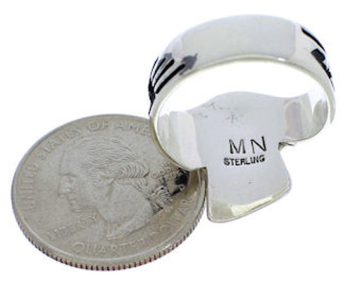 Multicolor Inlay Southwest Silver Ring Size 6-1/2 EX40952