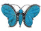 Butterfly Large Statement Turquoise Ring Size 8-3/4 EX40977