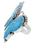 Butterfly Large Statement Turquoise Ring Size 8-3/4 EX40977