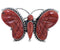 Large Statement Butterfly Red Oyster Shell Ring Size 9-3/4 EX40994