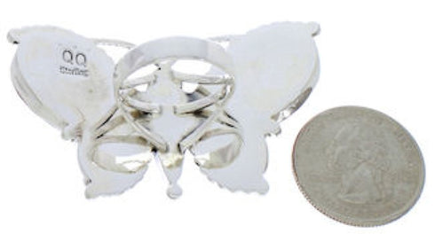Large Statement Butterfly Red Oyster Shell Ring Size 9-3/4 EX40994