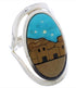 Native American Pueblo Design Multicolor Ring Size 6-3/4 EX42322