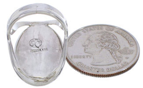 Native American Pueblo Design Multicolor Ring Size 6-3/4 EX42322