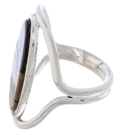 Native American Village Design Multicolor Ring Size 8-3/4 EX42343