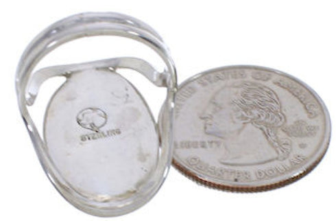 Native American Village Design Multicolor Ring Size 8-3/4 EX42343