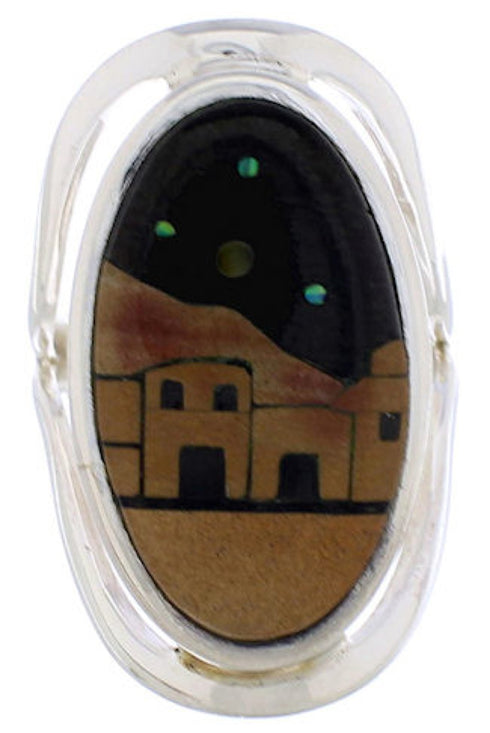 Multicolor Native American Village Design Ring Size 5 EX42350