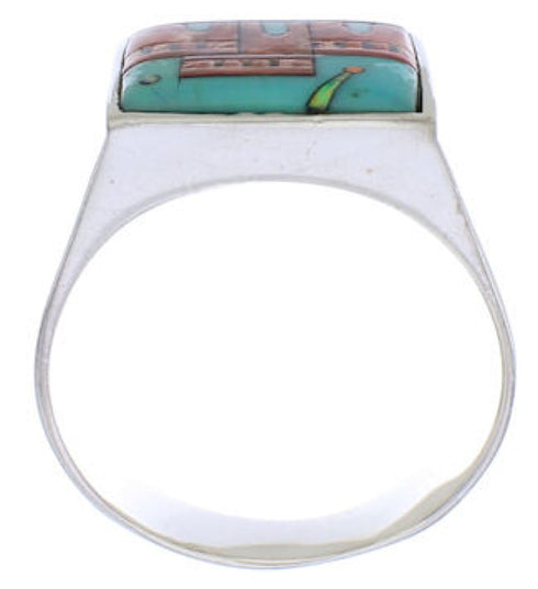 Multicolor Native American Village Design Ring Size 12-3/4 EX42389