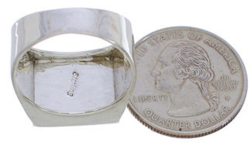 Native American Pueblo Design Multicolor Ring Size 9-3/4 EX42390