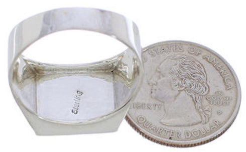 Multicolor Native American Pueblo Design Ring Size 12-3/4 EX42392