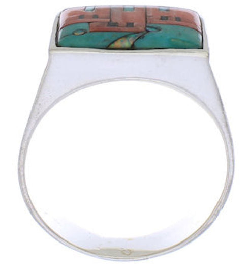 Multicolor Native American Village Design Ring Size 10-3/4 EX42401