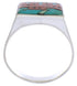 Multicolor Native American Design Silver Ring Size 9-3/4 EX42403