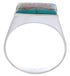 Native American Pueblo Design Multicolor Ring Size 11-3/4 EX42404