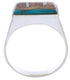 Native American Design Silver Multicolor Ring Size 10-3/4 EX42411
