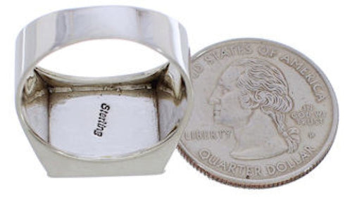 Native American Design Silver Multicolor Ring Size 10-3/4 EX42411