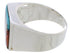 Native American Pueblo Design Multicolor Ring Size 11-1/2 EX42415