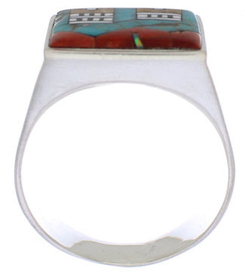 Native American Village Design Multicolor Ring Size 10-3/4 EX42418