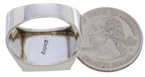 Native American Design Silver Multicolor Ring Size 11-1/2 EX42429