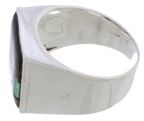 Multicolor Native American Pueblo Design Ring Size 10-3/4 EX42470