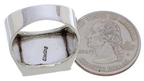 Multicolor Native American Pueblo Design Ring Size 10-3/4 EX42470